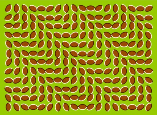 Оптическая иллюзия: движущиеся частицы