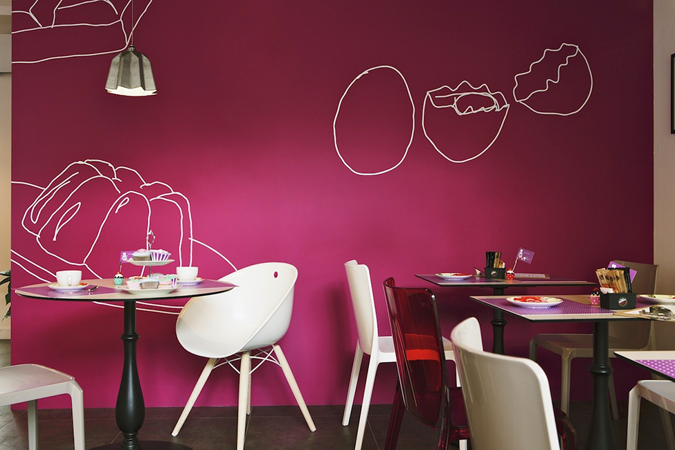 В какой цвет покрасить стены в кафе