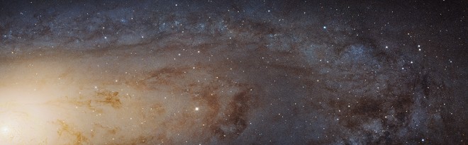 Фотография высокого разрешения галактики Андромеда