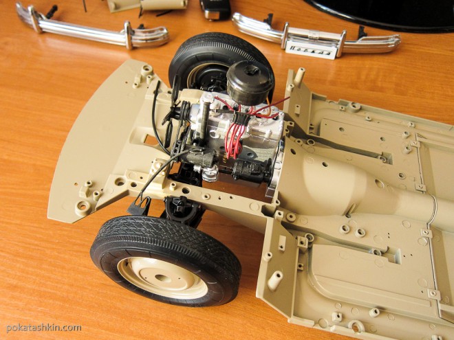 Модель автомобиля М20 «Победа» в масштабе 1:8 (№20): Шасси