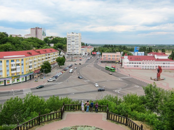 Вид из Оружейной башни, Мозырский замок