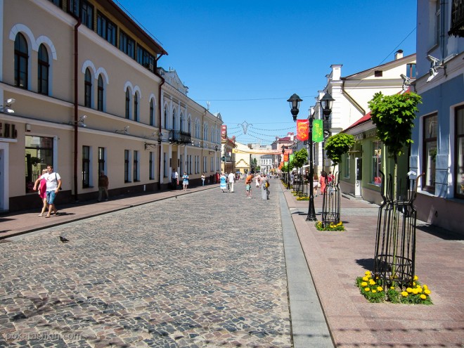 Пешеходная улица Советская в Гродно