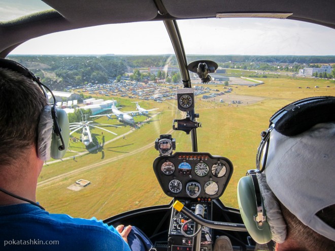 Полёт на вертолёте Robinson R44 над Минском