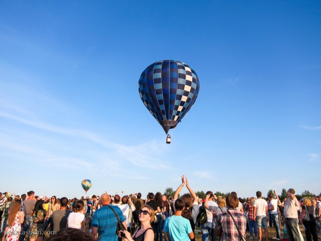 Полёт воздушных шаров над Минском