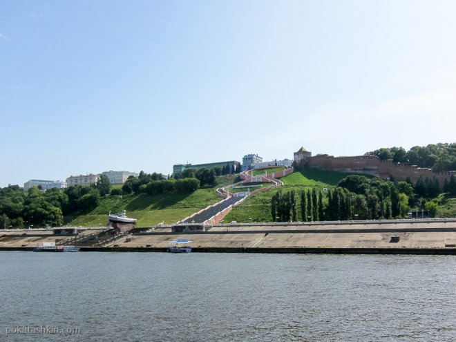 Чкаловская лестница и Нижегородский кремль